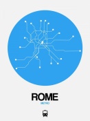 NAXART Studio - Rome Blue Subway Map