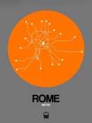 NAXART Studio - Rome Orange Subway Map