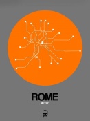 NAXART Studio - Rome Orange Subway Map