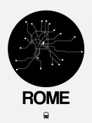 NAXART Studio - Rome Black Subway Map