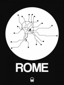 NAXART Studio - Rome White Subway Map
