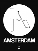 NAXART Studio - Amsterdam White Subway Map