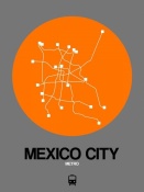 NAXART Studio - Mexico City Orange Subway Map