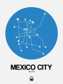 NAXART Studio - Mexico City Blue Subway Map