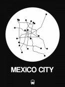 NAXART Studio - Mexico City White Subway Map