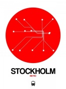 NAXART Studio - Stockholm Red Subway Map