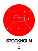 NAXART Studio - Stockholm Red Subway Map