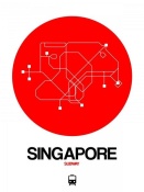 NAXART Studio - Singapore Red Subway Map