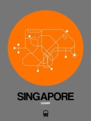 NAXART Studio - Singapore Orange Subway Map