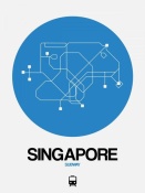 NAXART Studio - Singapore Blue Subway Map