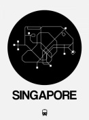 NAXART Studio - Singapore Black Subway Map