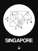 NAXART Studio - Singapore White Subway Map