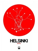 NAXART Studio - Helsinki Red Subway Map