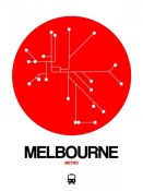 NAXART Studio - Melbourne Red Subway Map