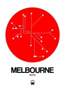 NAXART Studio - Melbourne Red Subway Map