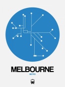 NAXART Studio - Melbourne Blue Subway Map