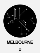 NAXART Studio - Melbourne Black Subway Map