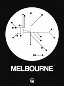NAXART Studio - Melbourne White Subway Map