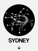 NAXART Studio - Sydney Black Subway Map