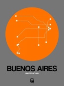NAXART Studio - Buenos Aires Orange Subway Map