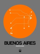 NAXART Studio - Buenos Aires Orange Subway Map