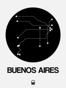 NAXART Studio - Buenos Aires Black Subway Map
