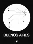 NAXART Studio - Buenos Aires White Subway Map
