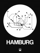 NAXART Studio - Hamburg White Subway Map