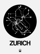 NAXART Studio - Zurich Black Subway Map