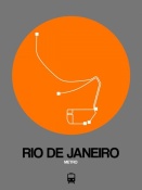 NAXART Studio - Rio De Janeiro Orange Subway Map