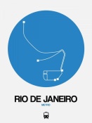 NAXART Studio - Rio De Janeiro Blue Subway Map