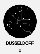 NAXART Studio - Dusseldorf Black Subway Map