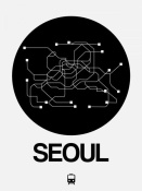 NAXART Studio - Seoul Black Subway Map