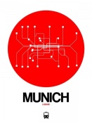 NAXART Studio - Munich Red Subway Map