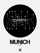 NAXART Studio - Munich Black Subway Map