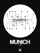 NAXART Studio - Munich White Subway Map