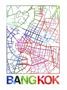 NAXART Studio - Bangkok Watercolor Street Map