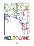 NAXART Studio - Melbourne Watercolor Street Map