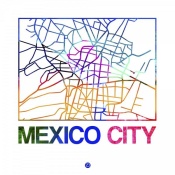 NAXART Studio - Mexico City Watercolor Street Map