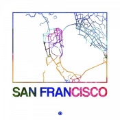 NAXART Studio - San Francisco Watercolor Street Map