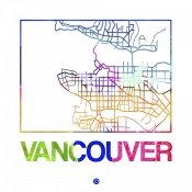 NAXART Studio - Vancouver Watercolor Street Map