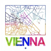 NAXART Studio - Vienna Watercolor Street Map