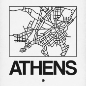NAXART Studio - White Map of Athens