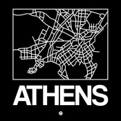 NAXART Studio - Black Map of Athens