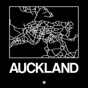 NAXART Studio - Black Map of Auckland