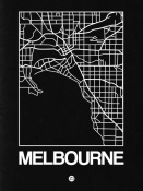 NAXART Studio - Black Map of Melbourne