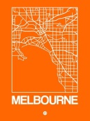 NAXART Studio - Orange Map of Melbourne