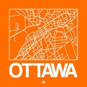 NAXART Studio - Orange Map of Ottawa