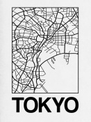NAXART Studio - White Map of Tokyo