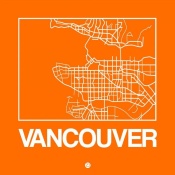 NAXART Studio - Orange Map of Vancouver